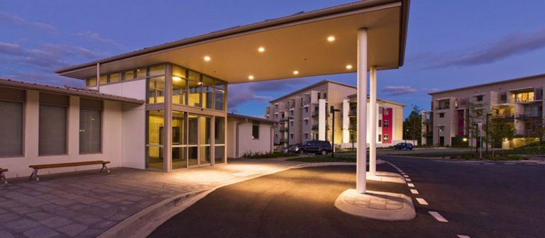 The entrance of the Kangara Waters retirement village