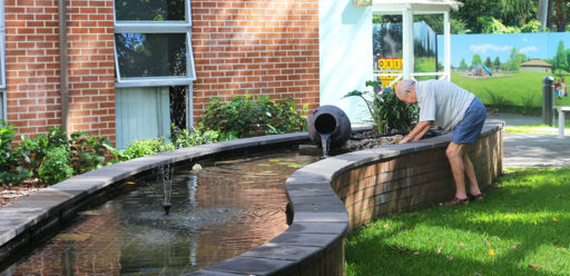 Water feature in aged care centre