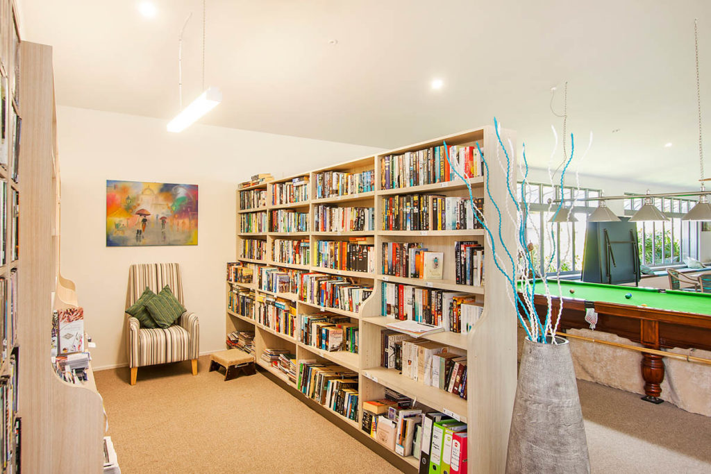 library and pool table